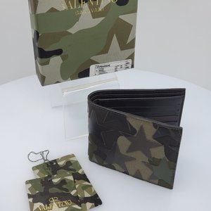 VALENTINO GARAVANI Star Camouflage Bi-fold Wallet